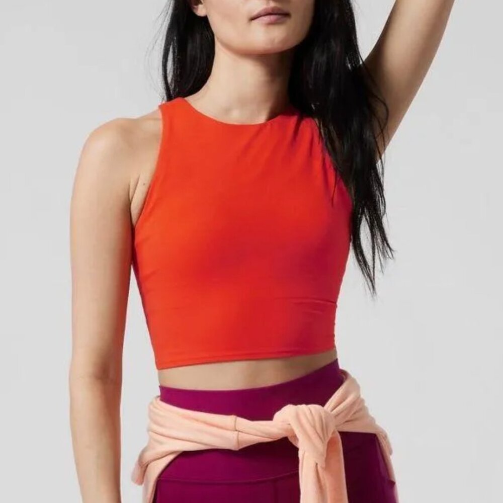 EUC Athleta Conscious Crop Bra A-C Flame Orange